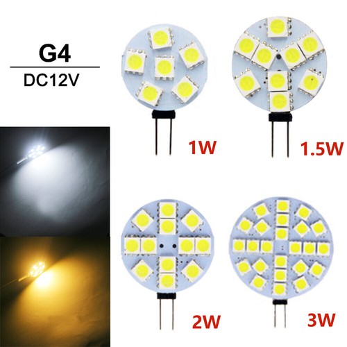 1-10 X Żarówki LED G4 Lampy 1W 1,5W 2W 3W SMD Światło Zimna biel / Ciepła biel DC 12V - Zdjęcie 1 z 16