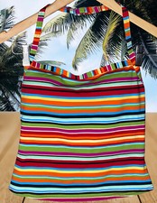 Body ID Tankini Swim Top Push-up Bra size 8 Multi Stripes