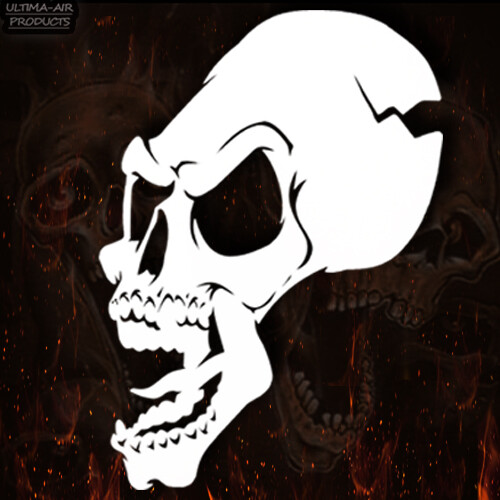 Herterich Products Airbrush Schablonen 4er Set Totenköpfe Skull