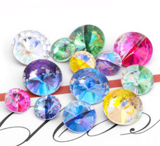 High Grade Material laser Crystal Rhinestone Color Rivoli Strass Jewels stones