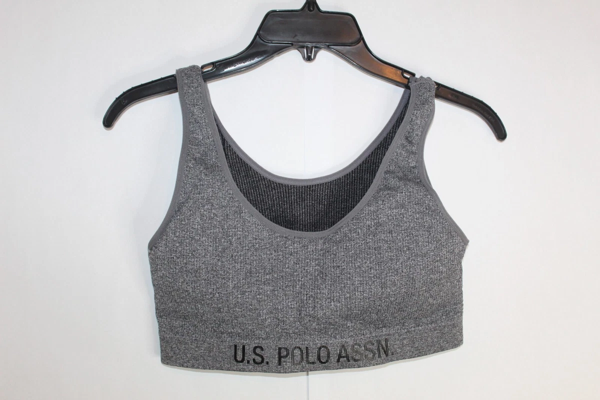 Women's U.S. Polo Assn. Gray sports Bra, Size: XL