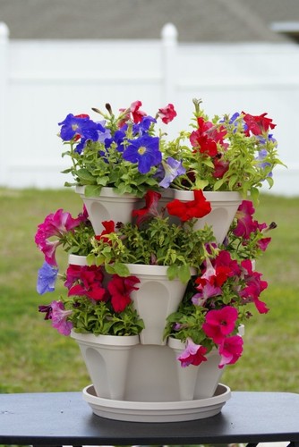 3 Tier Stackable Garden,Indoor,Outdoor Vertical Planter Set,Self Watering Tie... - Picture 5 of 8