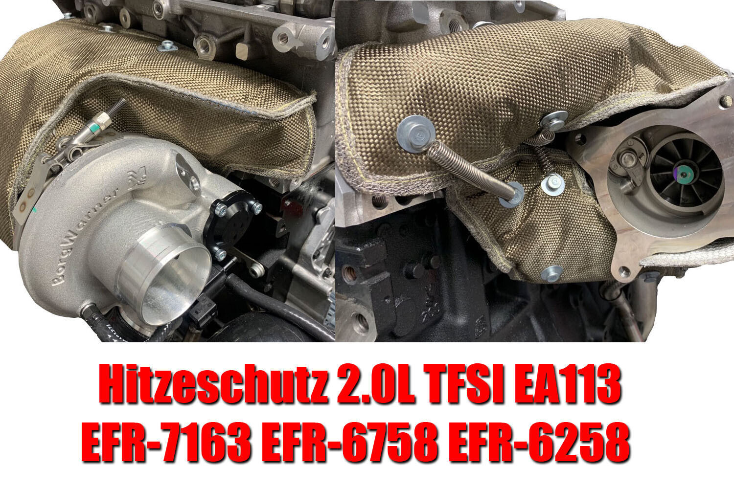 Hitzeschutz Titan TFSI für EFR-7163 EFR-6758 EFR-6258 mit Integralkrümmer