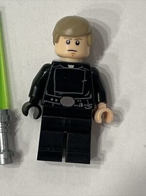 Lego Star Wars Minifigure Jedi Master Luke Skywalker Lightsaber 75093 75159!