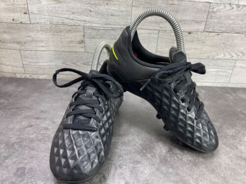 Nike Tiempo Legend 9 Club FG Youth Kids Shoes Black Yellow 12C Football Cleats - Picture 1 of 18