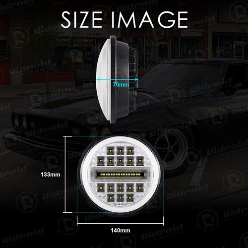5.75" 5 3/4" LED Headlight Hi-Lo Projector DRL For Harley Davidson Sportster - Picture 5 of 12