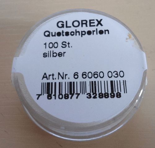 Glorex @ 1 Dose Quetschperlen @ 100 Stk. @ silber @ Neu - Bild 3 von 4