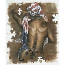 Unknown Soldier - Female, an African American, Black Art Print by Edwin Lester