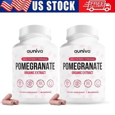 2PCS Auniva Pomegranate Extract Capsules 700mg, Natural Pomegranate Supplement