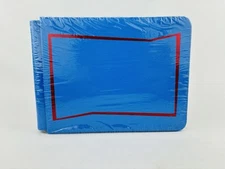 Creative Memories Scrapbook Strap Hinge Album 5x7 Jazzy Blue Foil with 10 Pages