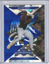 2025 Panini Crusade - Crusade Blue Cracked Ice - #35 Leo De Vries