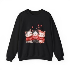 Kitten Crewneck Sweatshirt, Cute Cat Jumper, Animal Lover Gift, Cozy Pullover,