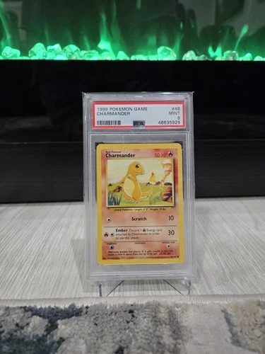 PSA 9 MINT 1999 Pokemon Base Set Unlimited Charmander #46/102 Common Card 🔥