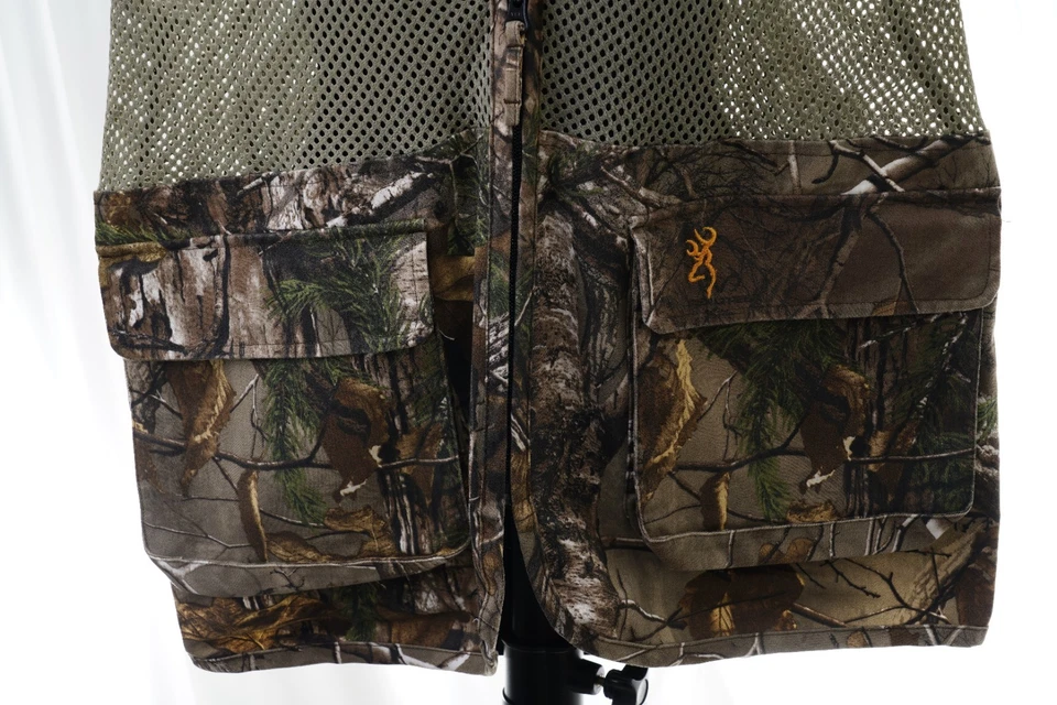 Browning Hunting Vest Camo Mossy Oak Break Up Hiking Sz M - Image 4 of 4