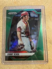 2025 Panini Prizm Johnny Bench Green Prizm #17 Reds