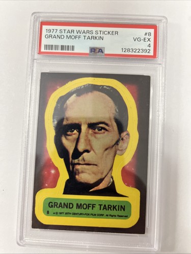 1977 Topps Star Wars Stickers #8 Grand Moff Tarkin — PSA 4