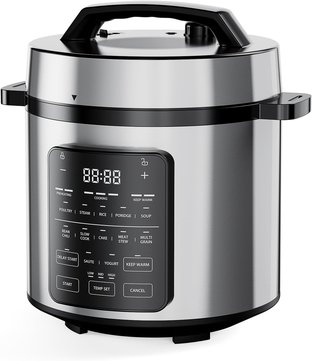 DUMOS 12-In-1 Electric Pressure Cooker 6 QT Stainless Steel Multi Cooker Electri