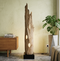 Stehlampe Teak Altholz Holz Led GU10 127Cm Xl Stimmungslicht Wohnzimmer Thailand