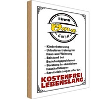 Holzschild 30X20 Cm Firma Oma Gmbh Kostenfrei Opa Deko Geschenk Holz Schild