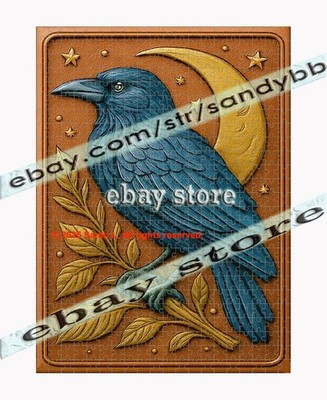 500 piece jigsaw puzzle Moon Raven Branch 3D Effect Celestial Night mystic bird