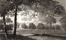 ARNOS GROVE, SOUTHGATE, THE SEAT OF ISAAC WALKER ESQ 1801 Samuel Rawle ENGRAVING