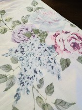 Pink Lavender Floral Duvet Cover 100 Cotton Full Queen 82 x 88" Reversible Chk