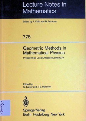 Geometric Methods in Mathematical Physics: Proceedings of an NSF-CBMS Conference