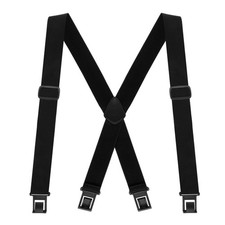 1.5 Inch Wide Men's Belt Clip Suspenders x Back Hook End Adjustable Belt Susp...