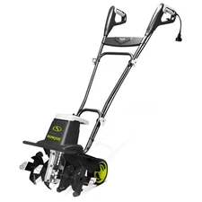Sun Joe Electric Tiller Cultivator, Steel Tines, 13.5 Amp, 16", Black (Open Box)