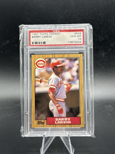 1987 Topps Tiffany #648 Barry Larkin RC PSA 10 GEM MT - Foto 1 di 2