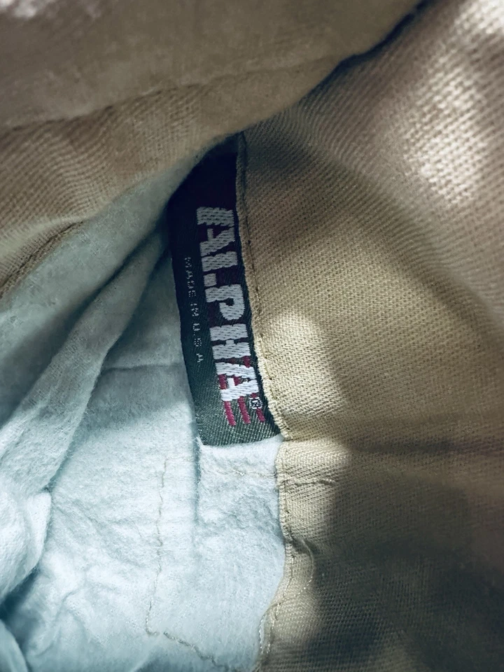 Jaqueta Bombardeiro Alpha Industries Vinatge MA-1 Tri Color Desert Tamanho P Fabricada nos EUA - Imagem 4 de 4