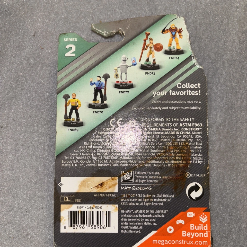 Mega Construx 2017 Heroes Series 2 Futurama Figure Fry - Image 4 of 4