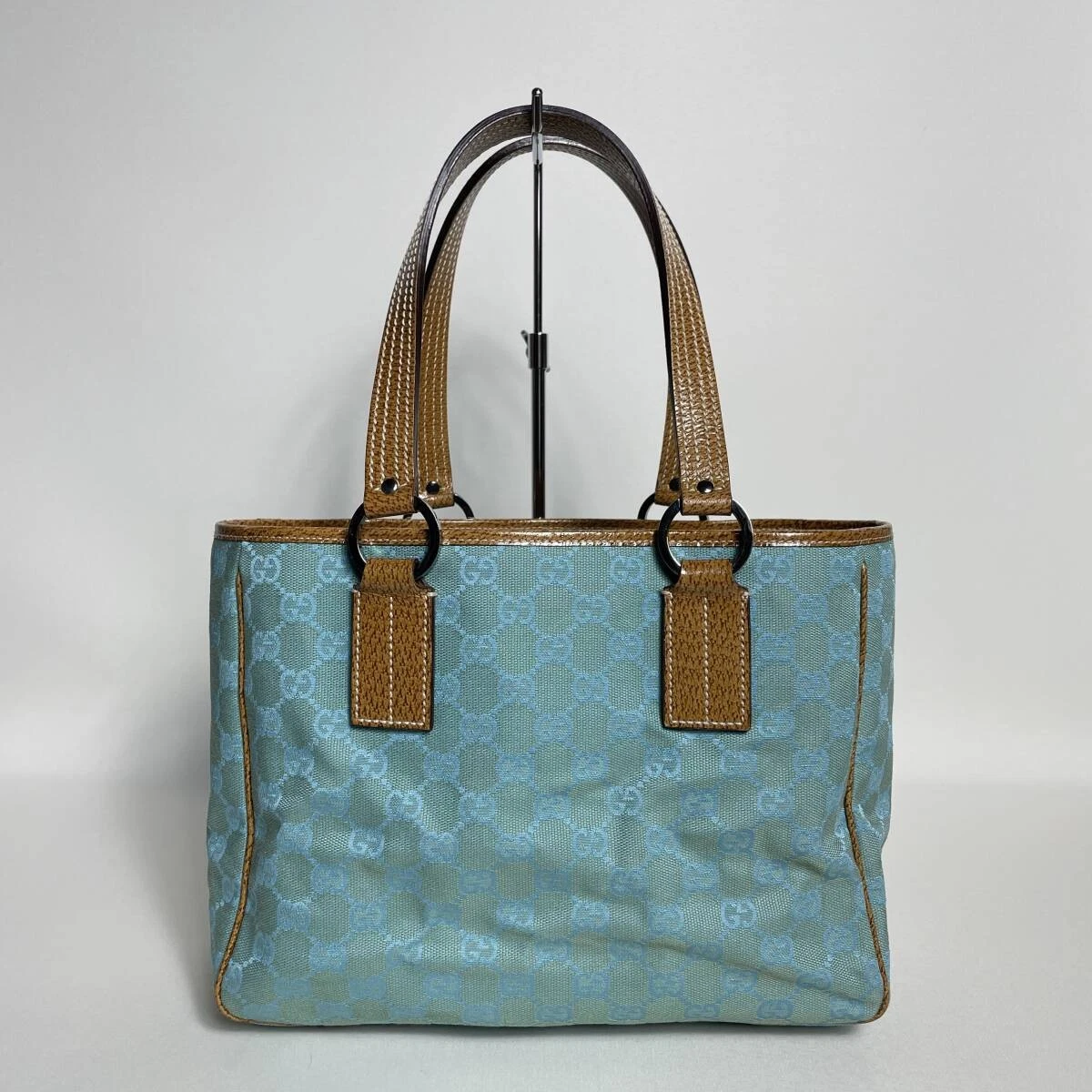 71B187 Beauty Gucci GG sac fourre tout en toile bleu clair
