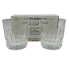 W.M. Dalton French Lead Crystal No. 5 Old Fashioned Glasses Set of 2 Verite