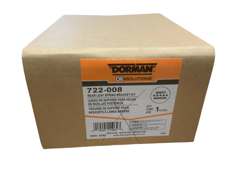 Nuevo kit de soporte de resorte de hoja Dorman / 722-008 / PARA 88-00 CHEVROLET K3500 4x4 Foto 2 de 3