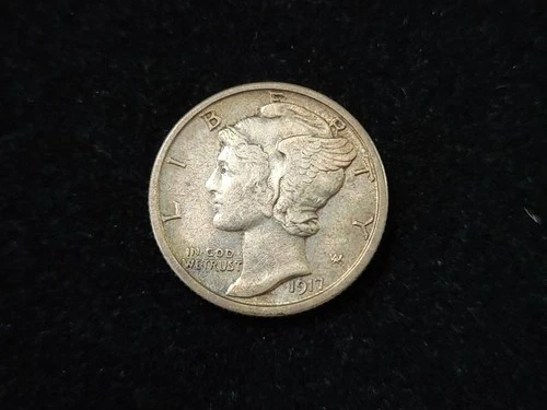 1917-S Mercury Silver Dime Extremely Fine+ 10309