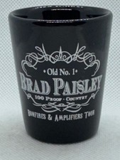 Old No 1 Brad Paisley Bonfires and Amplifiers Tour Black Standard Shot Glass