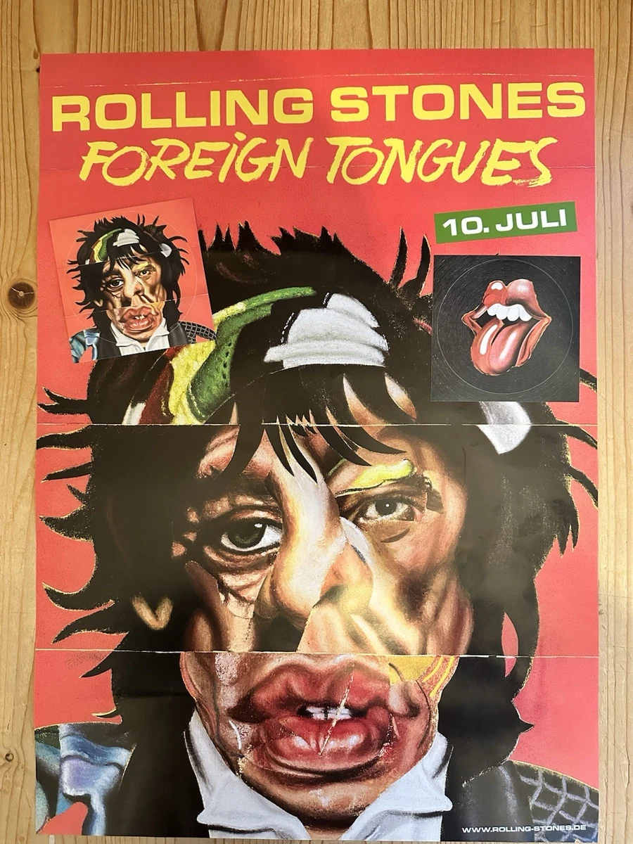 Rolling Stones Foreign Tongues Poster Plakat A2 42x59,4cm + 2 Aufkleber LTD NEU!