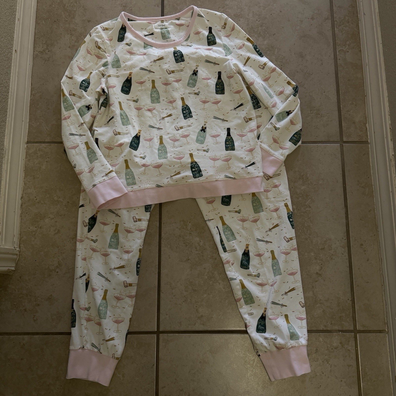 Nwot BedHead Champagne Pajamas Set Long Size Medium