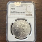 2021 S Morgan Silver Dollar MS69 NGC, San Francisco, .999 Fine Silver