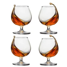 Whiskey Glasses Set of 4, Bourbon Glass, Old Fashioned Glasses, 11.5 Oz Short...