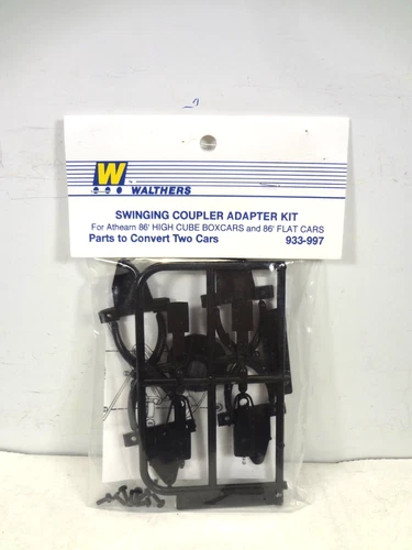 WALTHERS 933-977 HO SCALE SWINGING ADAPTOR KIT FOR ATHEARN 86' CARS NEW Bin D6