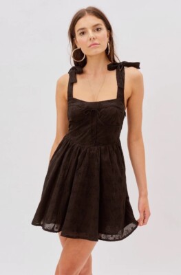 For Love & Lemons Marla Mini Dress Black Tie Straps M NWOT $194 | eBay For Love & Lemons Marla Mini Dress Black Tie Straps M NWOT $194 | eBay
