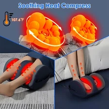 Shiatsu Heated Foot Massager Foot Calf Thigh Arm Massager Machine Leg Massager