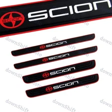 For SCION Black Rubber Car Door Scuff Sill Cover Panel Step Protector 4PCS NEW