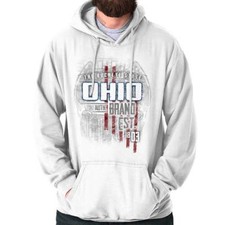 Ohio Buckeye State American Patriotic OH USA Adult Long Sleeve Hoodie Sweatshirt