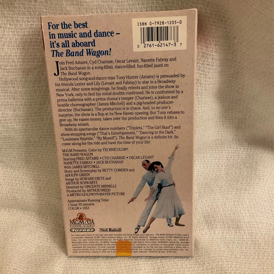 The Band Wagon Sealed VHS Tape Fred Astaire Cyd Charisse Musical READ - Image 2 of 4