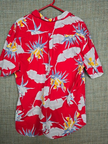 Camicia Vans ragazzo XL hawaiana vestibilità classica rossa con bottoni manica corta - Foto 10 di 11