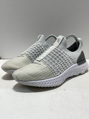 Nike React Phantom Run Flyknit 2 White Silver CJ0280-100 Women s Size 8.5