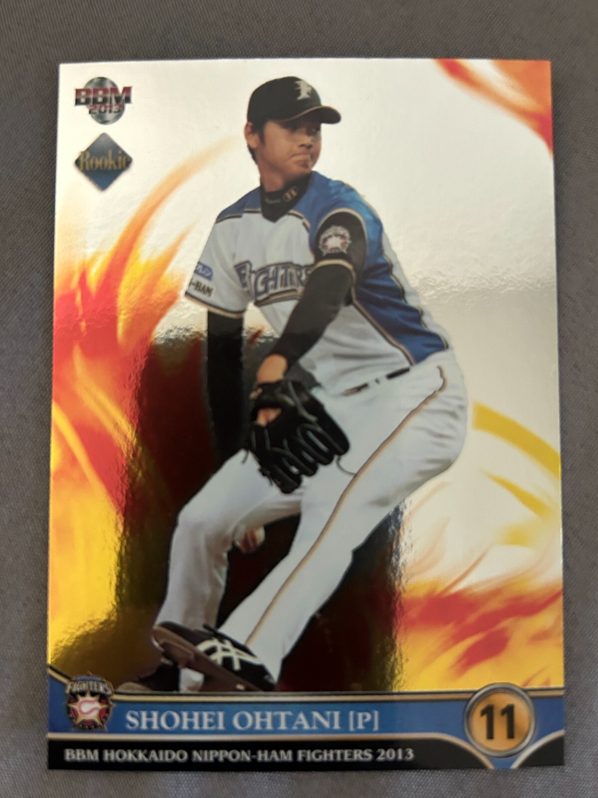 2013 BBM SHOHEI OHTANI NIPPON HAM FIGHTERS SUPER RARE MADE OF FOIL ROOKIE #F02A